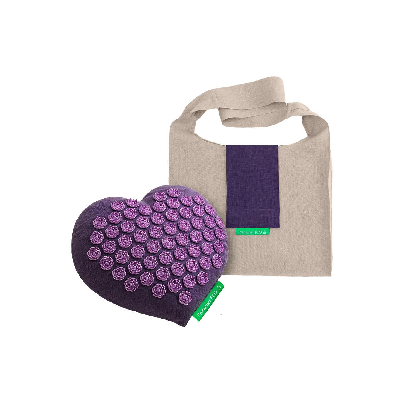 Big Heart Violet + Bag Natural/Violet