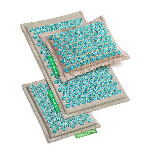 Pranamat ECO + PranaPillow + Mini Natural & Turquoise